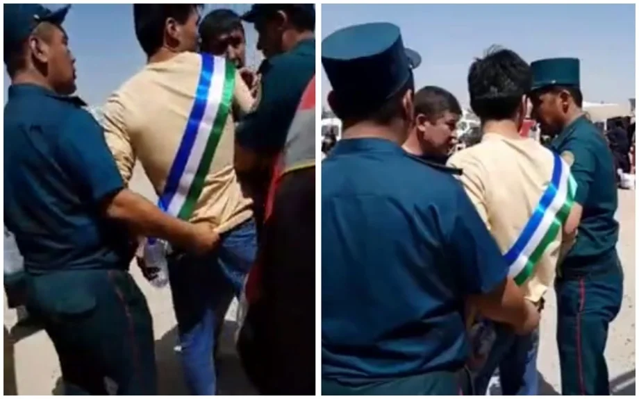 Байроқ тақиб юрган йигитга қўлланилган жазо бекор қилинди