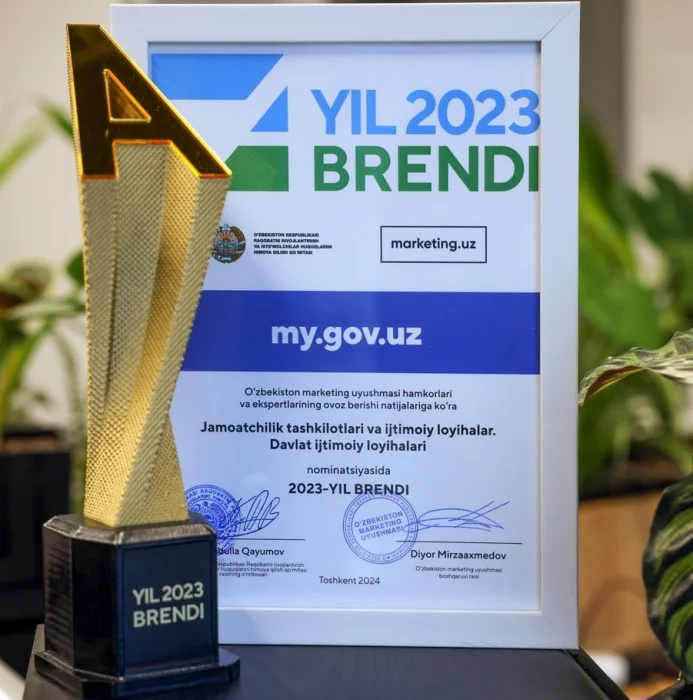 my.gov.uz – «Йил бренди 2023» ғолиби деб топилди