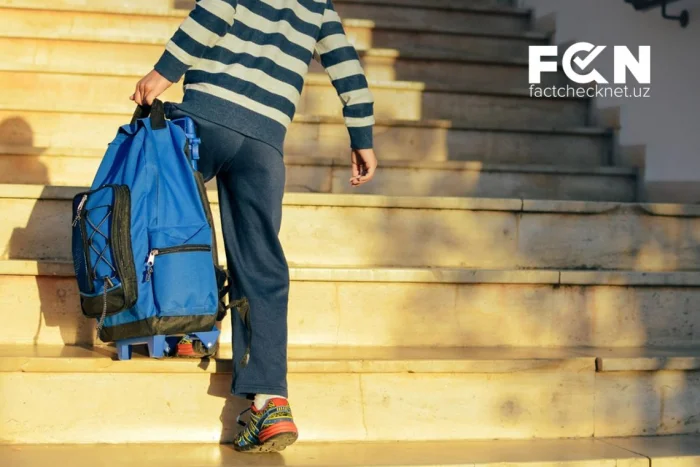 Og‘ir portfellar bolalarning o‘sishiga ta’sir qiladimi?