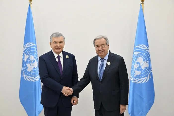 Мирзиёев ва Гутерриш учрашуви: БМТ билан ҳамкорлик янги босқичга кўтарилмоқда