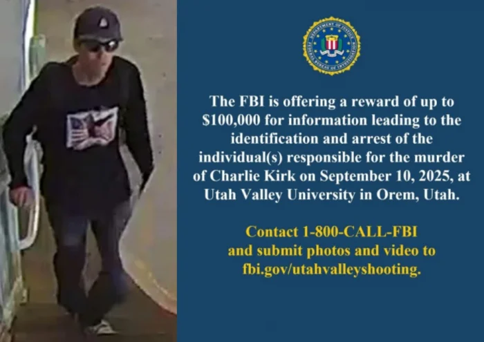 Чарли Кирк қотилини топган шахсга 100 минг доллар мукофот ваъда қилинди