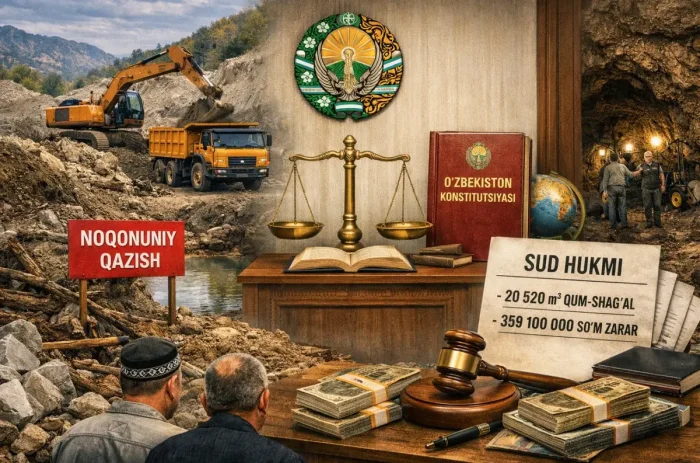 Лицензиядан ташқари қазишма: Тадбиркор учун иқтисодий хавфми ёки ҳуқуқий жавобгарлик?