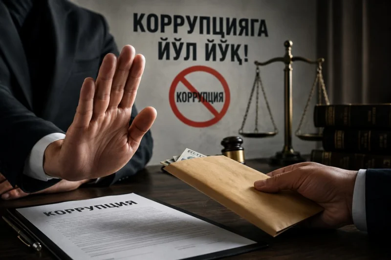 2025 йилда Ўзбекистонда коррупция учун 7,5 мингга яқин шахс жавобгарликка тортилди: Давлатга 2,9 трлн сўм зарар етказилган